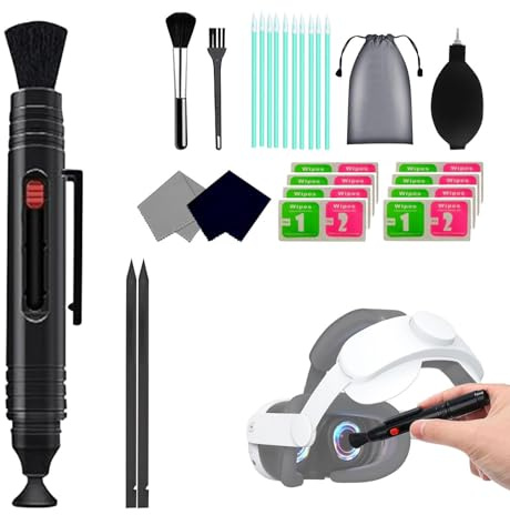Camera Lens Cleaning Kit | Multifunctional Microfiber Cleaning Cloth for VR - Easy Lens Cleaner, Professional Glasses Cleaner, Quick Microfiber Cloths for Rift S, AR, VR Headset
