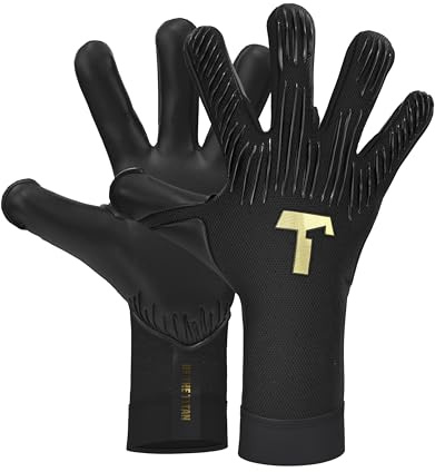 T1TAN Rebel 2.0 Black-Out - Torwarthandschuhe Herren - Profi Fussballhandschuhe Erwachsene & Jugendliche - Die Handschuhe für Fußball und jeden Torwart - Größe 10