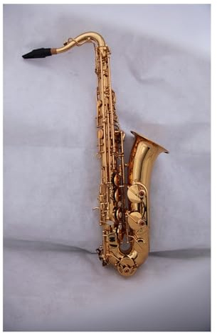 C-Melody-Saxophon, Holzblassaxophon, Goldlack, mit Koffer und Mundstück, Saxophon-Instrumente