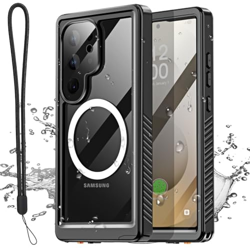 AICase für Samsung Galaxy S25 Ultra Hülle Wasserdicht,Handyhülle Galaxy S25 Ultra Schutzhülle Wasserfest mit Magsafe,360 Outdoor Stoßfest Staubdicht Panzerhülle mit Kameraschutz/Displayschutz