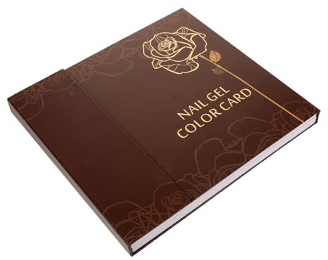 MOTHNUR 120-color Nail Display Chart Coffee Cover 120 Nail Tips Suitable for Salon