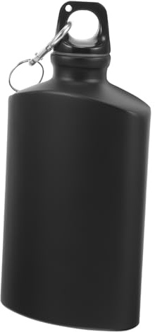 ibasenice Camping Feldflasche Aluminiumlegierung 500ml Verschleißfest Flach Outdoor Wasserflasche Militärische Trinkflasche Tragbar Für Wandern Reisen