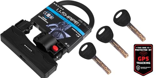 MUVIKE U-Lock U-Shape 200/13K Bügelschloss ø13mm Lange 20 cm Fahrradschloss Gehärteter Stahl Hoher Sicherheitslevel Mit Halterung & 3 Schlüsseln