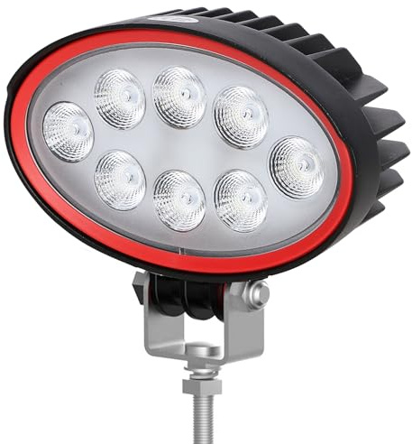 ETUKER 1x Faro Trabajo LED 12V 24V 8leds 24W Luces de Trabajo para Tractor Agricola Off-Road Homologados