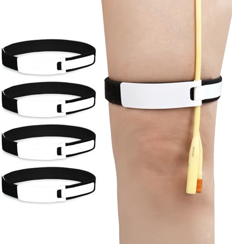 Gzxhsy 4 Stück Fixierbänder für Katheter, Beinbeutel für Katheter, Urin-Drainagebeutel-Beinband,Beinbeutel-Halterung/für die meisten Patienten, Kathetertypen