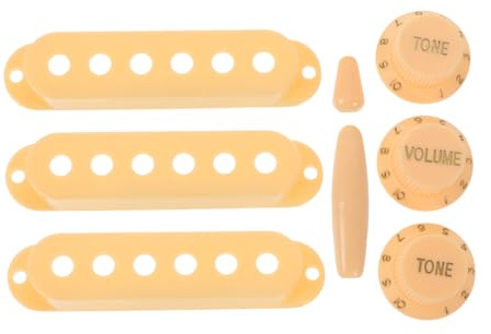 NOLITOY Gitarren Gelbe Humbucker Pickup Abdeckung Tonabnehmerabdeckungen aus Kunststoff und Schmutzabweisender Schutz Klassische Dekoration für E-gitarren