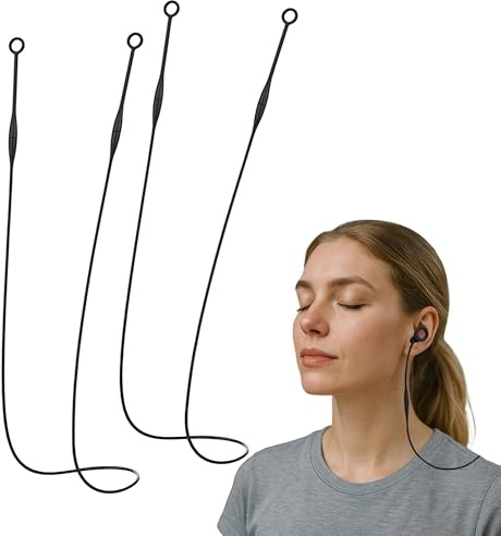 2PCS Loops Earplug Safety Cord Silicone Loop Dream Earplugs Tug-Resistant Safety Cord with Most Earplugs Preventing from Falling