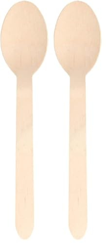 García de Pou - 100 unité Cuillères 'Makan' 15,8 Cm Naturel Bois (Lot de 2)