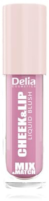 Delia Cosmetics Mix & Match - Cheek & Lip 04 - Blush Liquide pour Joues & Lèvres - Blush Crème - Teinte Naturelle - Finition Satin - Formule Vegan - 4 ml