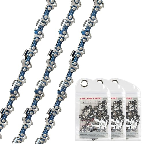 AOOWU Cadenas de Motosierra 3/8 LP - 3 Pack Cadena Motosierra de Repuesto para Espadas de 35cm-52 Eslabones, 1.1mm - Cadenas de Sierra Universales para Husqvarna, Karcher, Makita, Einhell y Dolmar