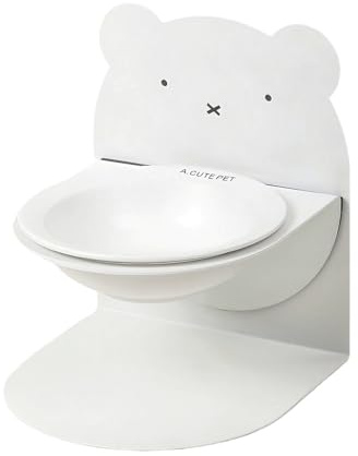 Keramikskål, spillsäker - lutande skål, höj- och sänkbar, stabil, ergonomisk djurskål för ren utfodring och naturlig hållning, robust matskål, hållbara sällskapsytor för