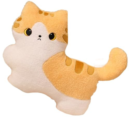Xiyocadt Kuscheltier Katze, Kuscheltier, Niedliches Handgefertigtes PlüSchtier,Zum Kuscheln, Dekorationen Zum Spielen Und Schlafen, Geburtstagsgeschenk FüR Jungen Und MäDchen (52 * 40cm,ju)