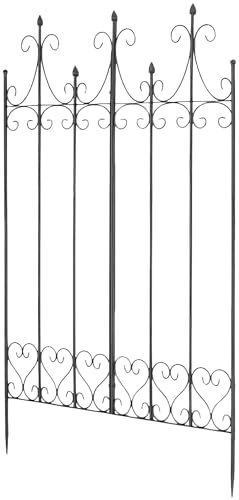 CLP Rankgitter Metall 130 cm hoch Flieder, stabile Rankhilfe für Kletterpflanzen, vormontiert, Landhausstil, Spalier Sichtschutz, Farbe:anthrazit