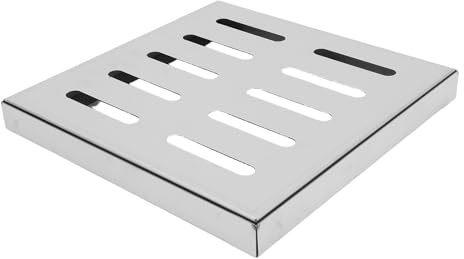 AKOOSY Edelstahl Ablaufrinne Gitter 30x30cm Quadratisch Robust für Außenbereich und Entwässerungsgraben mit Austauschbarer Abdeckung