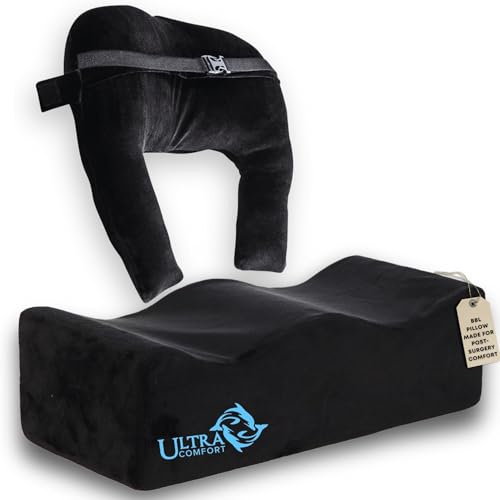 Brasilianisches Butt Lift Kissen nach Operationen – Dr. Approved BBL Recovery mit Rückenstützkissen für Post-Op Sitzen + Bezugtasche Kordelzug | Bequem und einfach zu tragen Zuhause, Reisen Arbeit