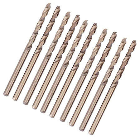 Set Punte Trapano, 10 Pezzi M35 Punte Trapano Cobalto HSS Punta Ferro 1mm - 5mm Punte Trapano Metallo Professionali Punta Elicoidale per Forare Su Acciaio Inox, Ghisa, Lamiera(3,5mm)