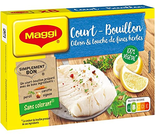 MAGGI – Caldo corto de limón finas hierbas 90 G – Lote de 4 – Se vende por lotes