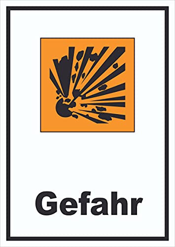 HB-Druck Schild Gefahrensymbol Explosionsgefahr Gefahr hochkant A1 (594x841mm)