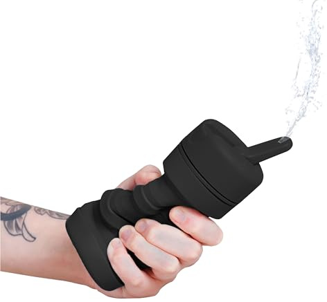 TUSHY Reise-Bidet, faltbare und erweiterbare Peri-Flasche, Got2Go Onyx | Diskrete Tragbarkeit, erfrischende Reinigung zu Hause, Camping und im Freien, Hämorrhoiden-Entlastung, postpartale Pflege
