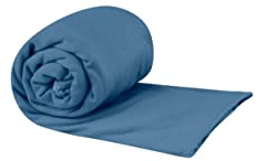 Sea to Summit – fickhandduk – handduk – liten förpackningsstorlek – ultraabsorberande och snabbtorkande – viskande ljus – hängögla och fodral – för backpacking – 40 x 80 cm – månljusblå – 50 g | Lätt, packbar mikrofiberhandduk passar i en jackficka för camping, backpacking, resor och resor till gymmet