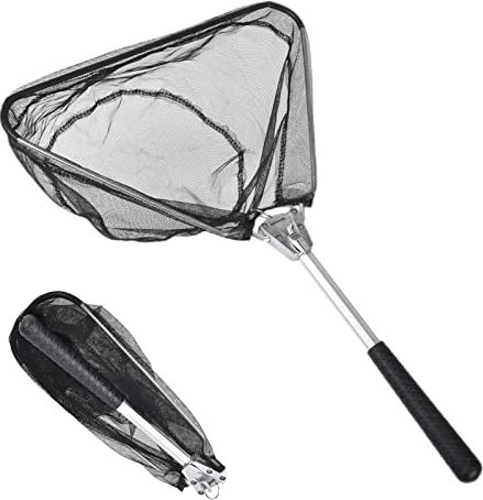 Épuisette de Pêche Pliable avec Filet Triangulaire pour Adultes et Enfants