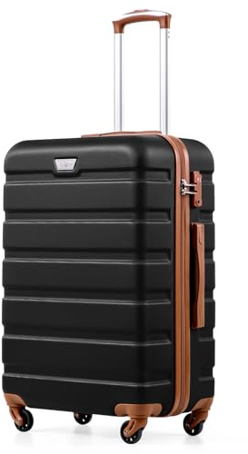 COOLIFE Mittelgroßer Koffer, 67cm L, PC+ABS, Reisekoffer mit Spinner Räder | TSA-Schloss, Leicht robuster hartschale, YKK Reißverschluss, Leise Räder, für Urlaubsreise, Kreuzfahrten und Auslandsstudium