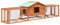 HOMIUSE Kaninchenstall Kiefernholz & Tannenholz Hasenstall Meerschweinchen Haus Hasen ZubehöR Meerschweinchen KäFig Hasenstall DraußEn Winterfest Kaninchenhaus HamsterkäFig Holz Braun310x70x87 cm