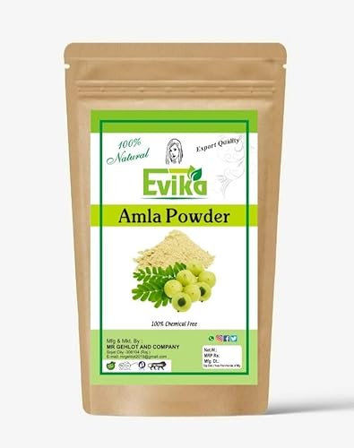 PUB Evika 100% reines, natürliches und biologisches Amla-Pulver (EMBLICA OFFICINALIS) | 100 g