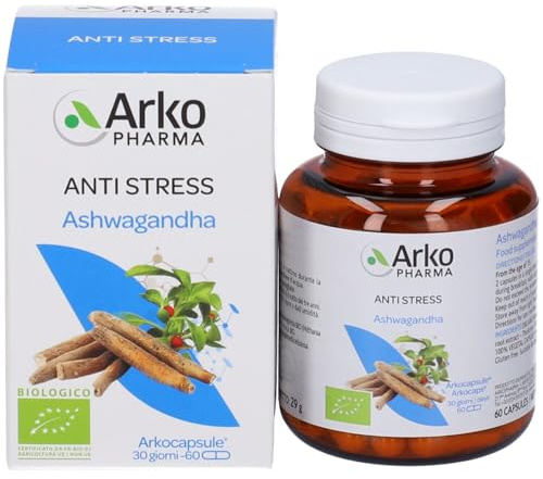 Arkopharma Arkocapsule - Ashwagandha Bio Integratore Alimentare, 60 capsule