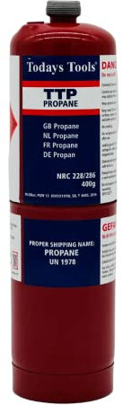 Propane 400g Bottle Disposable Gas Cylinder for Blow Torch Jet Burner Torch Tools Plumbing Canisters for Plumbers Soldering Torch (2)