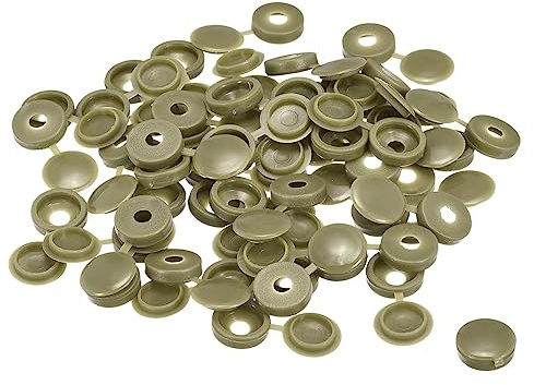 sourcing map 100Pcs 5mm Hinged Screw Cover Caps Plastic Fold Screw Snap Covers Washer Flip Screw Protection Cover for M3 M4 M5 Screws, Green