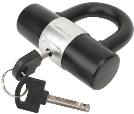 Asixxsix Scheibenbügelschloss, Zinklegierung, Robust, Diebstahlschutz, Kleines Kabelschloss, Rostfrei, Manipulationssicher, Tragbares Bügelschloss mit 2 Schlüsseln für Wohnmobil, LKW,