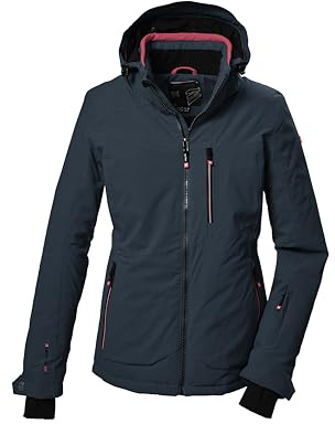 killtec Damen SkijackeFunktionsjacke mit abzippbarer Kapuze und Schneefang KSW 36 WMN SKI JCKT, hellpetrol, 42, 41970-000