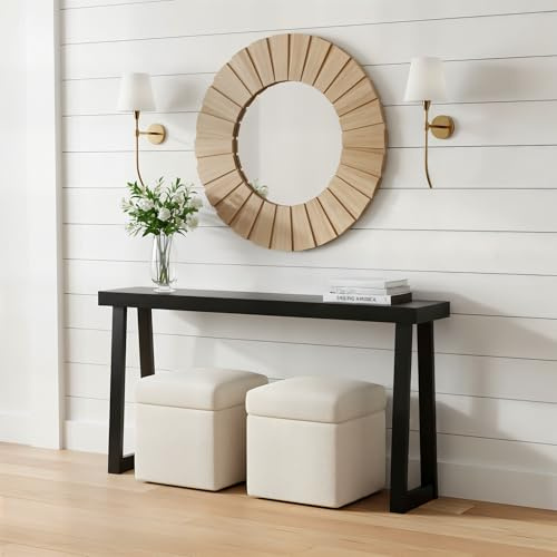Plank+Beam Classic Classic, Pine, Black, 66 Console Table