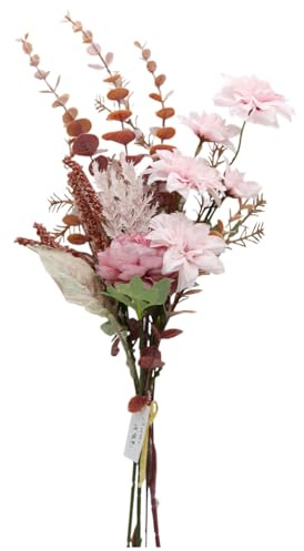 Kizaten Fleurs Artificielles,Plantes Faux Soie Bouquet de Fleurs Hortensia,Arrangements Floraux pour Simulation-Décoration de Maison-Décoration de Mariage,Violet
