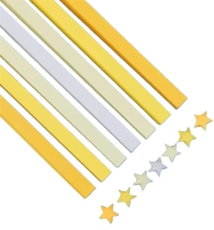 Origami Sterne Papier Papierstreifen 540 Blatt Origami-Papierstreifen in Sternform, for Selbermachen, handgefertigt, kreative Dekoration, Faltpapier, Wunschflasche, Sterne, Geschenk, Bastelbedarf(Colo