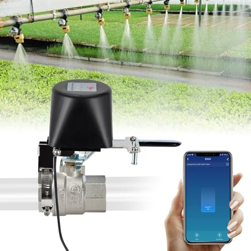 WiFi Intelligente Ventilsteuerung, Wasserventil Elektrisch,Bluetooth-Verbindung Steuern/APP für Badezimmer, Küche, Garten, Büro,1.6Mpa