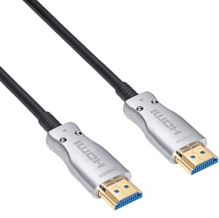 AKYGA AK-HD-50L optisches HDMI kabel AOC 48Gb/s 8K@60Hz 4K@120Hz ver. 2.1 5m schwarz Ethernet TV PS5 Xbox Beamer Heimkino PC