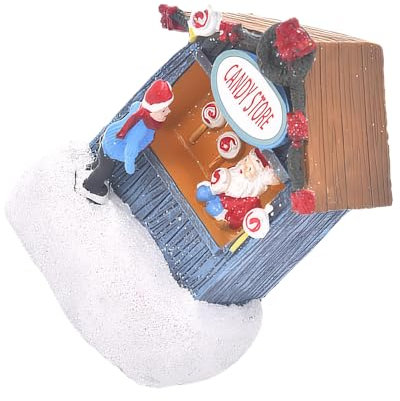 BEALIFE Verschneites Weihnachtsdorf, Luxus Heimdekoration, Kunstharz Hausornament, Weihnachtsdekoration, Dorfhaus, Weihnachtsdorf Dekorationen, B