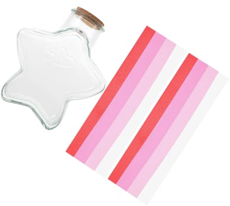 MUSISALY 1set Bottiglie Di Forma Di Stella Per Desideri Decorazioni Creative Per Regali Di Compleanno e Stanza Con Stelle Di Origami e Sfumato