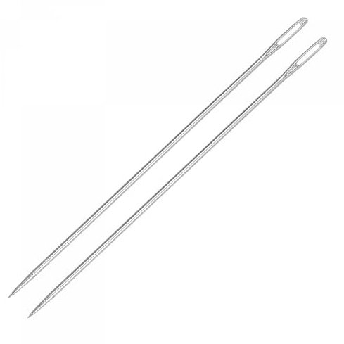 TOP-VIGOR 20 agujas de coser rectas de 1,6 mm de largo, 125 mm de longitud, bordado de ojo grande, agujas de coser a mano, agujas de costura de punta afilada para reparación del hogar y proyectos de