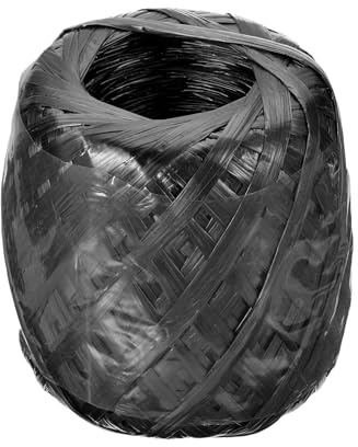 PATIKIL 125m/410ft Corda in Poliestere Nylon Plastica, Spago per Uso Domestico, Corde in Rotolo per Giardinaggio, Imballaggio, Artigianato, Fai da Te, Nero