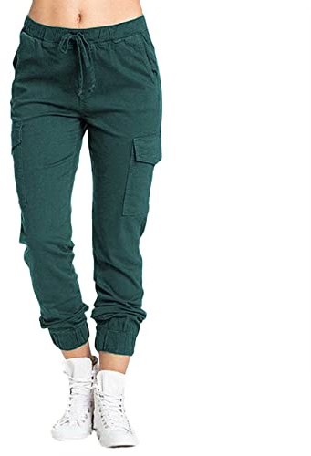 Pantalon Treillis Femme,Pantalon Cargo Femme Slim Streetwear Straight Trousers Cargohose Outdoor Chic Et Elegant Pantalon Fluide Femme Taille Elastique Y2k avec Plusieurs Poches