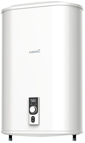Cata Termo Eléctrico Reversible CTRS-80 E-REV SLIM Capacidad de 74L Doble Tanque Protección Super aislamiento Indicador Anti-hielo Potencia 2.000W Display Digital Color Blanco