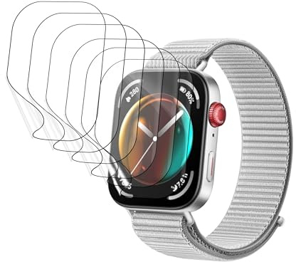 nvskvd Schutzfolie für Huawei Watch Fit 3, 6 Stück Hydrogel Folie Klar HD Weich TPU Displayschutzfolie TPU Hydrogel Film