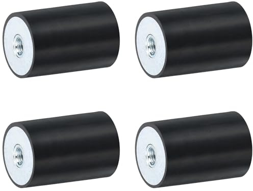 QUARKZMAN 4 Stück 20 x 30mm M5 Gewindebuchsen aus Gummi, Schwingungsisolatoren, Ersetzt Antivibrationspads Flacher Silentblock Basisblock