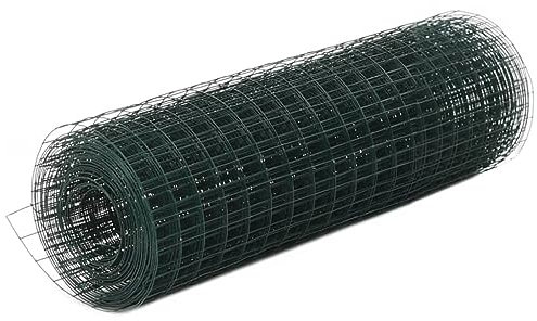 Xichuzi Alambrada de gallinero Acero Revestimiento PVC Verde 10x0,5 m, Valla Jardin, Malla Metalica, Vallas Metalicas, Vallas De Obra, Rejilla Metalica, Alambre De Espino - 143626