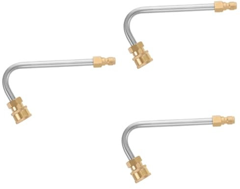 Abaodam 3 Teilige Hochdruckreiniger Teile Sprühschlauchdüse Hochdruckreiniger Hochdruckreiniger Zubehör Hochdruckreiniger Düsenverlängerung Power Washing Goldener Edelstahl