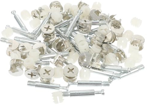 TOPPERFUN Connecteurs De Meubles Excentriques 30 Pièces, Quincaillerie Boulons En Fer Antirouille Écrou Pré-inséré, Fixation Latérale Pour Armoires Et Meubles, Usage Solide Et Haute Résistance