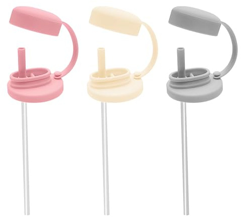 Can Lids with Straw, 3 Pcs Silicone Soda Cans Lids | Reusable Spill Proof Straws Soda Can Covers for Standard Cans